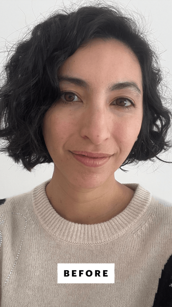 Pai before applying the Nars Afterglow Tinted Lip Balm